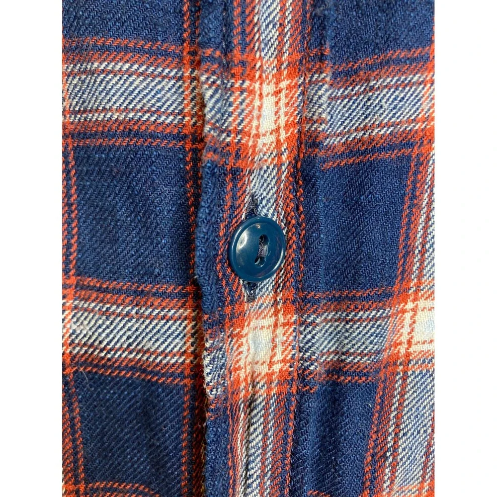 J. Crew Mens Classic Fit Button Up Plaid Flannel Shirt‎ Size XL Western Rustic